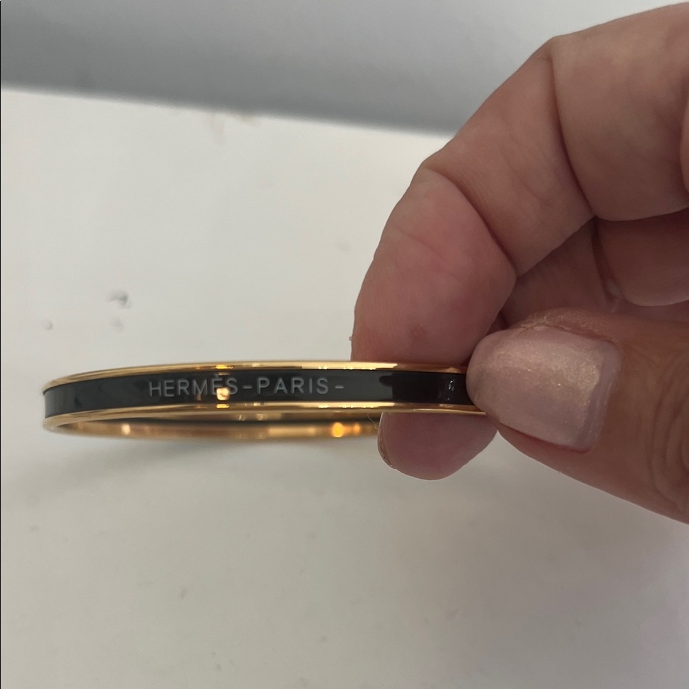 Hermes Gold and Black Bracelet